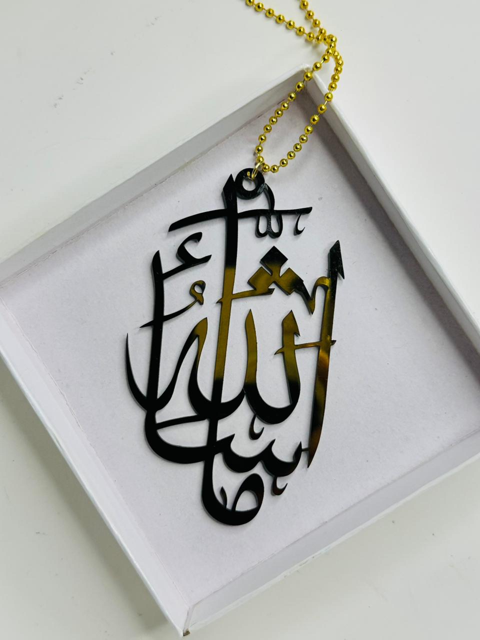 STAINLESS STEEL MASHALLAH CAR HANGING🌙